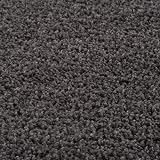 THE RUGS Living Room Shaggy Rug 120x120 cm Dark Grey 30 mm Thick view 4
