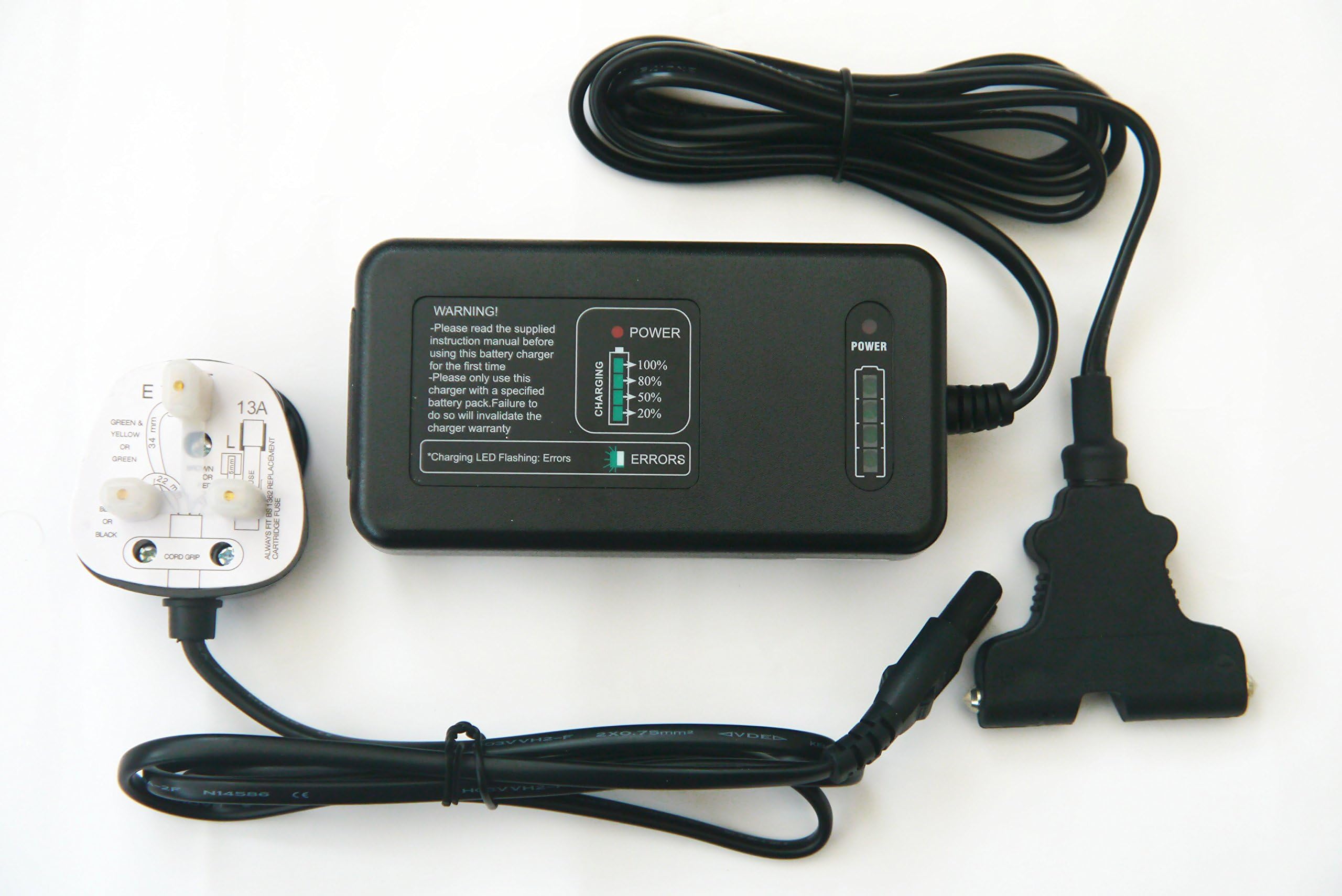 Kaddie Boy Limited - Fully Automatic Battery Charger for Powakaddy Lithium Batteries/TBar Connector/Important Note: For Lithium LiFePO4 Batteries Only - 2Yr Warranty.