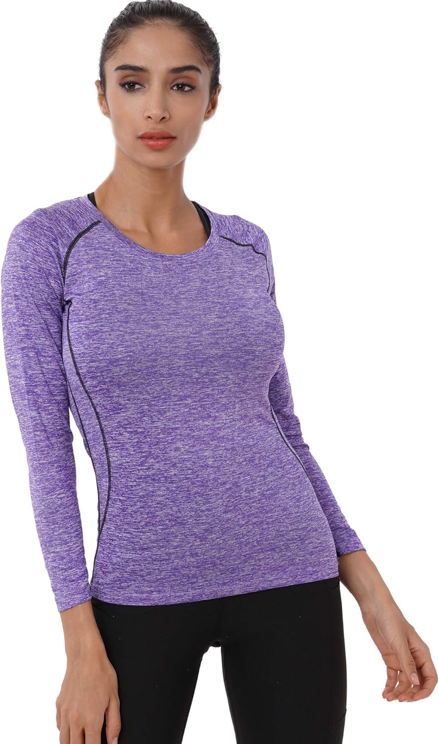 Neleus Women's 3 Pack Compression Shirts Long Sleeve Yoga Athletic Running T Shirt: Clothing