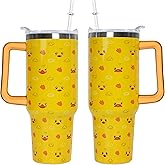 omezin 40 Oz Duck Tumbler With Handle 40oz Duck Theme Tumbler With Lid Straw Double Insulated Travel Coffee Mug Womens Cup Gifts