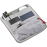 Vertx Admin Organizer Multi Pocket for Backpack, Bag Organization, Hook and Loop Attachment, Grey - One Size