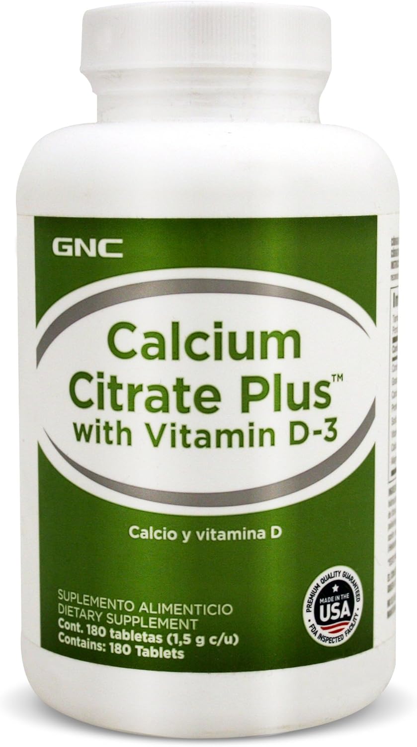 GNC Citrato de calcio Plus con vitamina de magnesio D3180 cápsulas