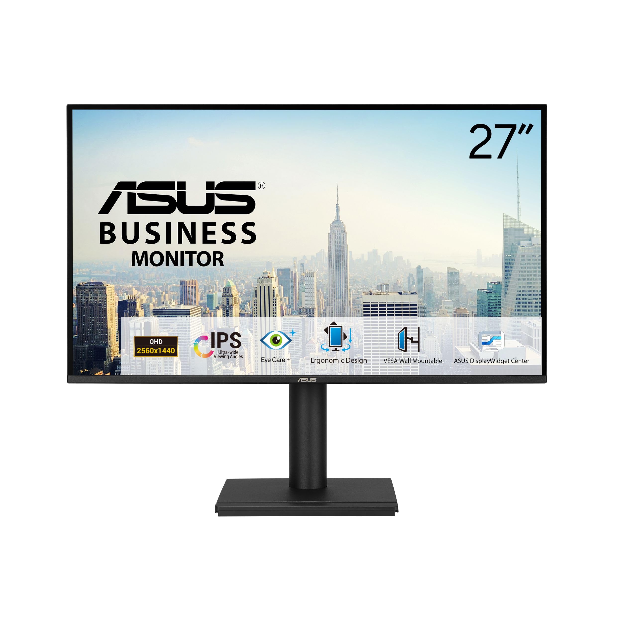 ASUS VA27AQSE 27 Inch 1440P QHD IPS Computer Monitor, Height Adjustment
