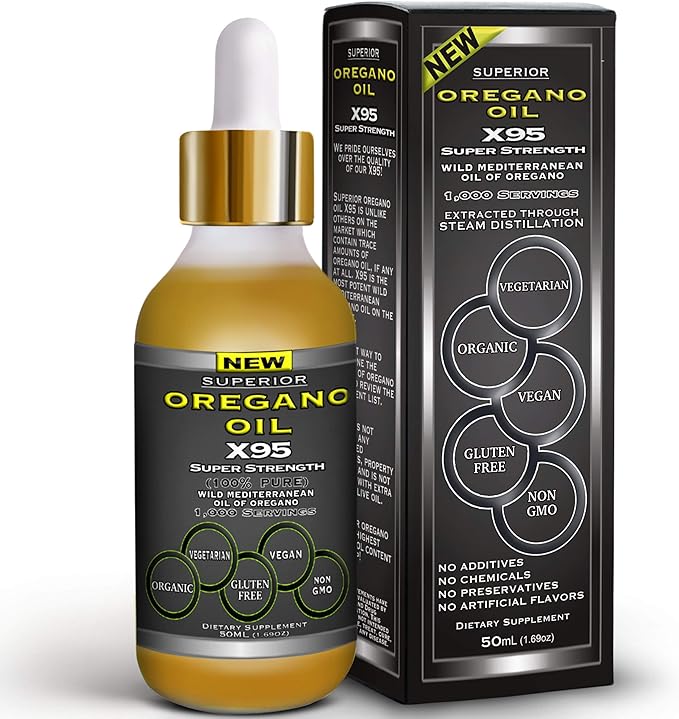 Oregano Oil Drops Super Strength 12 Month Supply, Food