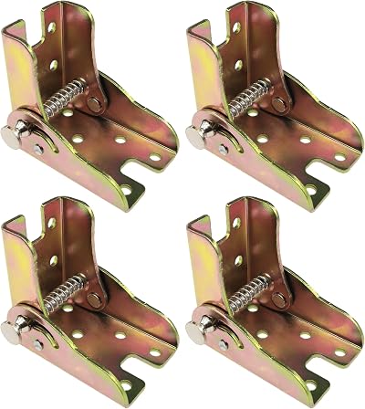 DDHOMIN 4PCS 90 Degree Self Locking Folding Hinges for Table Legs Support