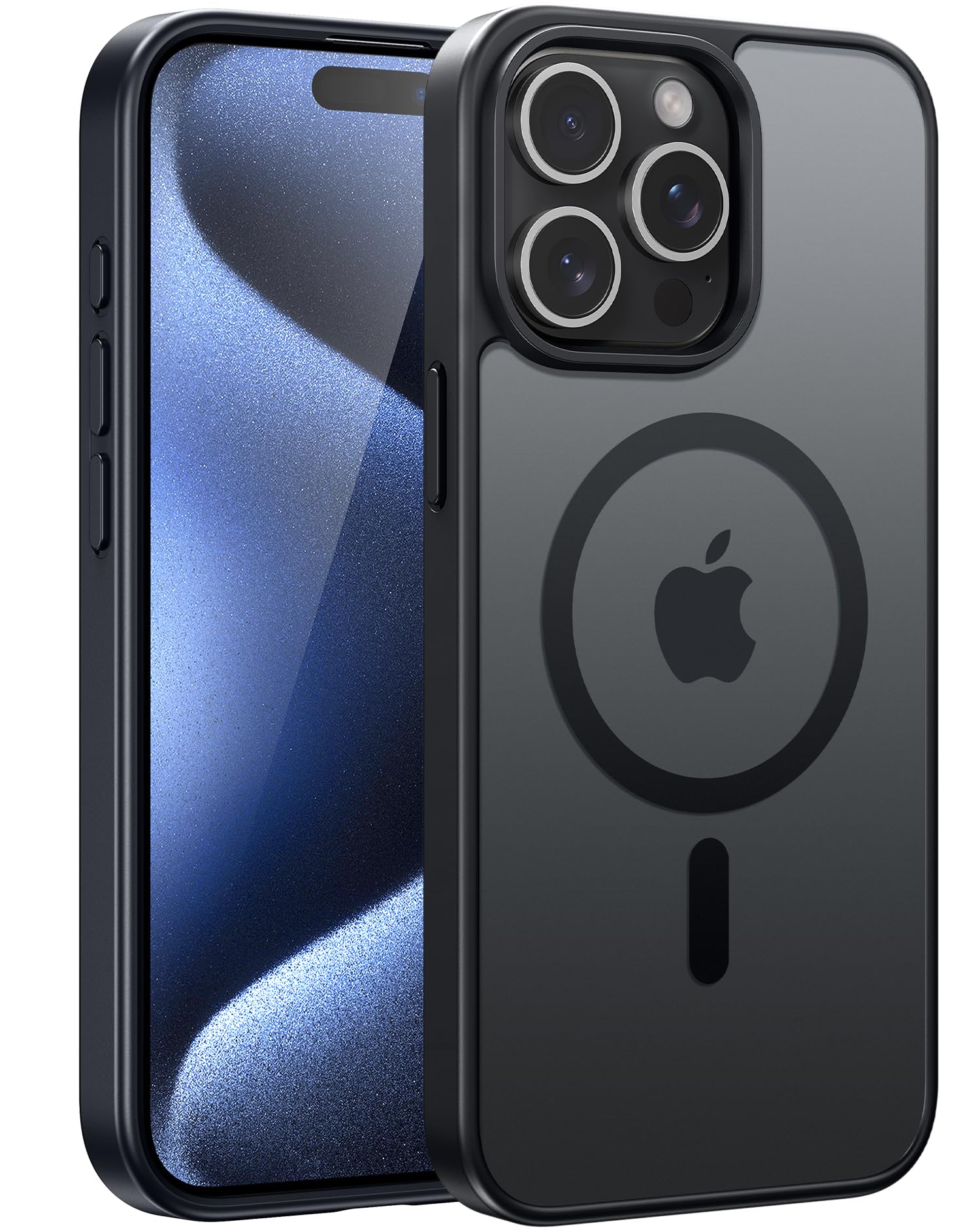 Photo 1 of FNTCASE for iPhone 15 Pro Case: Strong Magnetic Slim Translucent Matte Case | Military-Grade Rugged Shockproof Drop Protection & Anti-Fingerprint Lightweight Thin Frosted Cell Phone Cover