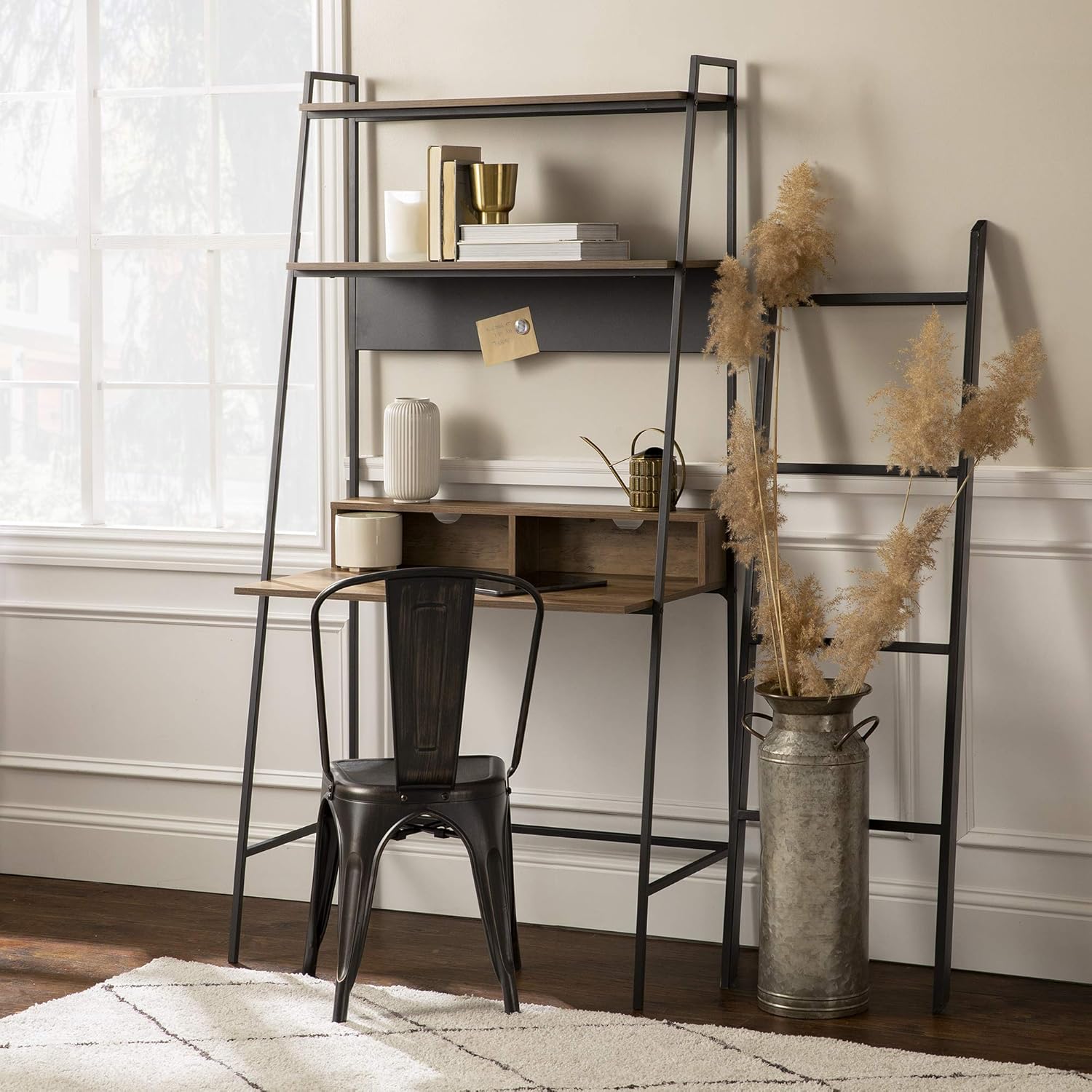 Walker Edison Modern 36 Ladder Writing Desk In Reclaimed Barn Wood Amazon Ca Office Products