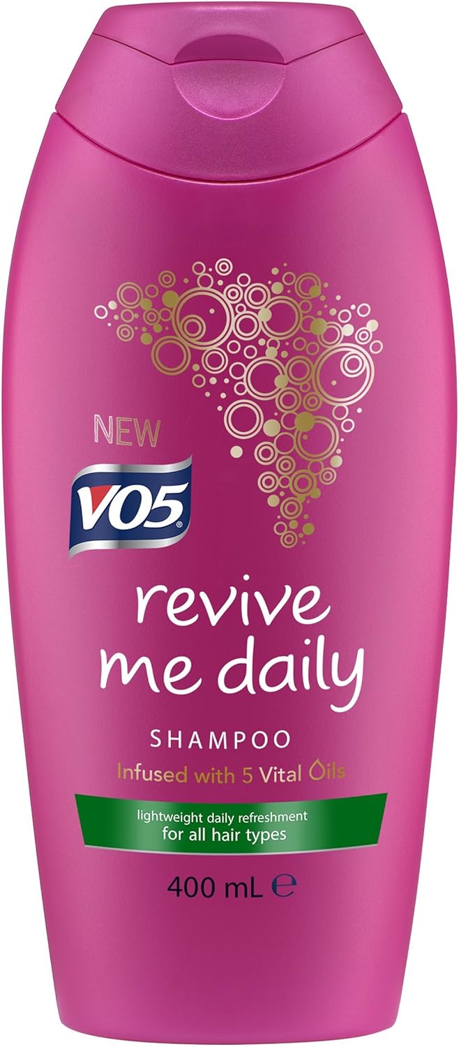 VO5 Revive Me Daily Shampoo Infused with 5 Vital Oils for All Hair Types 400ml, 400 ml (Pack of 1)