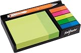 Snopake Desk Memo Set with Neon Sticky Notes and Index Highlighters view 3