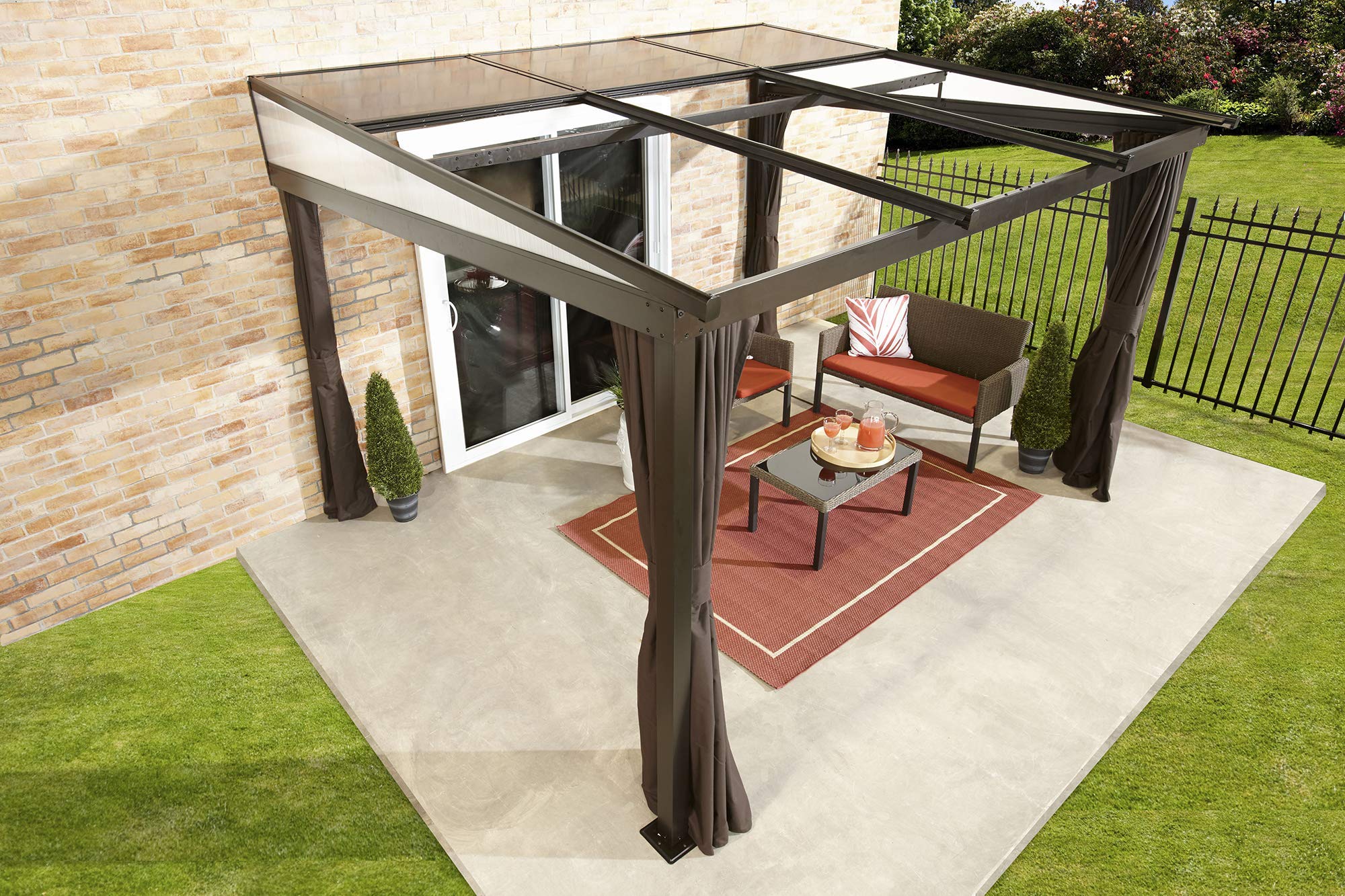 Sojag Outdoor 10 X 12 Budapest Wall Mounted Hardtop Gazebo With