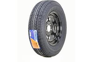 WINDA Trailer Tire Wheel Assembly ST205/75R15 8-Ply D 107L 5 Lug on 4.5" PCD Black Mod Rim