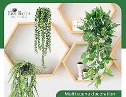 Der Rose 4Pcs Fake Plants Hanging Artificial Ivy