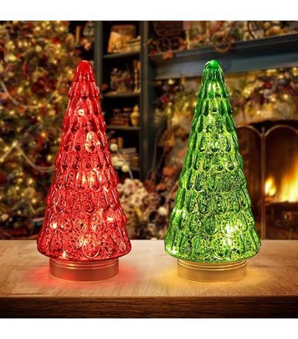 Amazon.com: Lumineo Tall Micro LED Green Glass Tree, 11.6
