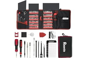 RESANITO Precision Screwdriver Set 192-Piece Multi-Bit Electronics Screwdriver 1/4 Inch Nut Driver Home Improvement Repair Tool Kit for Computer, iPhone, Laptop, PC, Cell Phone, PS4, Xbox, Nintendo(Red)