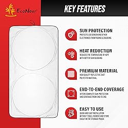 EcoNour Windshield Sun Shade for Tesla Model 3/Y