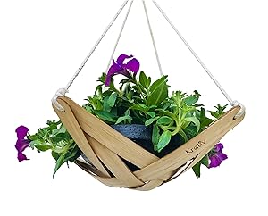 Kreliv Bamboo Terracotta Hanging Planter - Now Available in Two Sizes