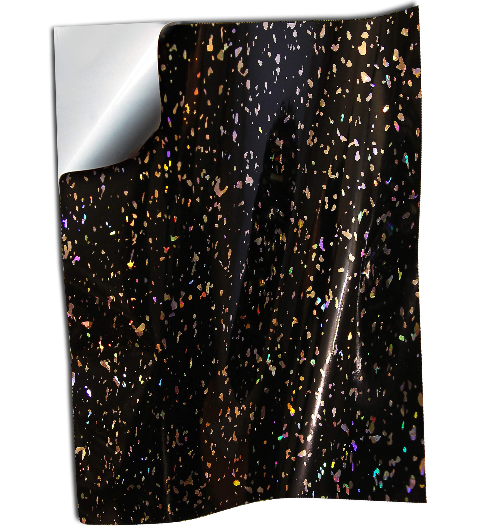 20 Black Glitter Tile Stickers for 12 x 8 inch Tile 30 x 20 cm Sparkle Diamond Glitter Black Tile Transfers Decals Glitter Vinyl Sticker (Black Glitter, 8x12” - 20 Individual Stickers)