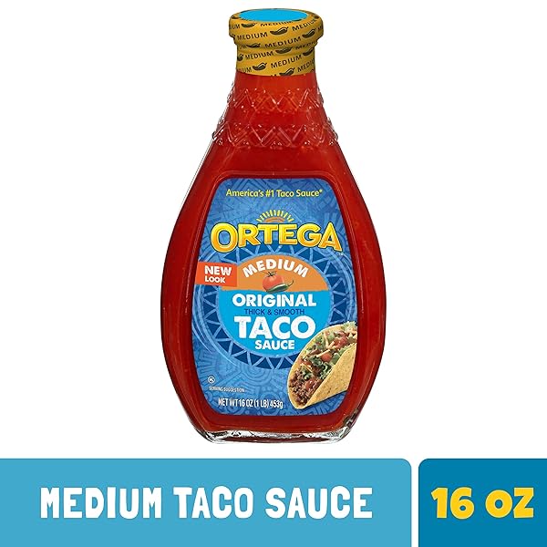 ORTEGA ORIGINAL TACO SAUCE, MEDIUM, 16 OUNCE