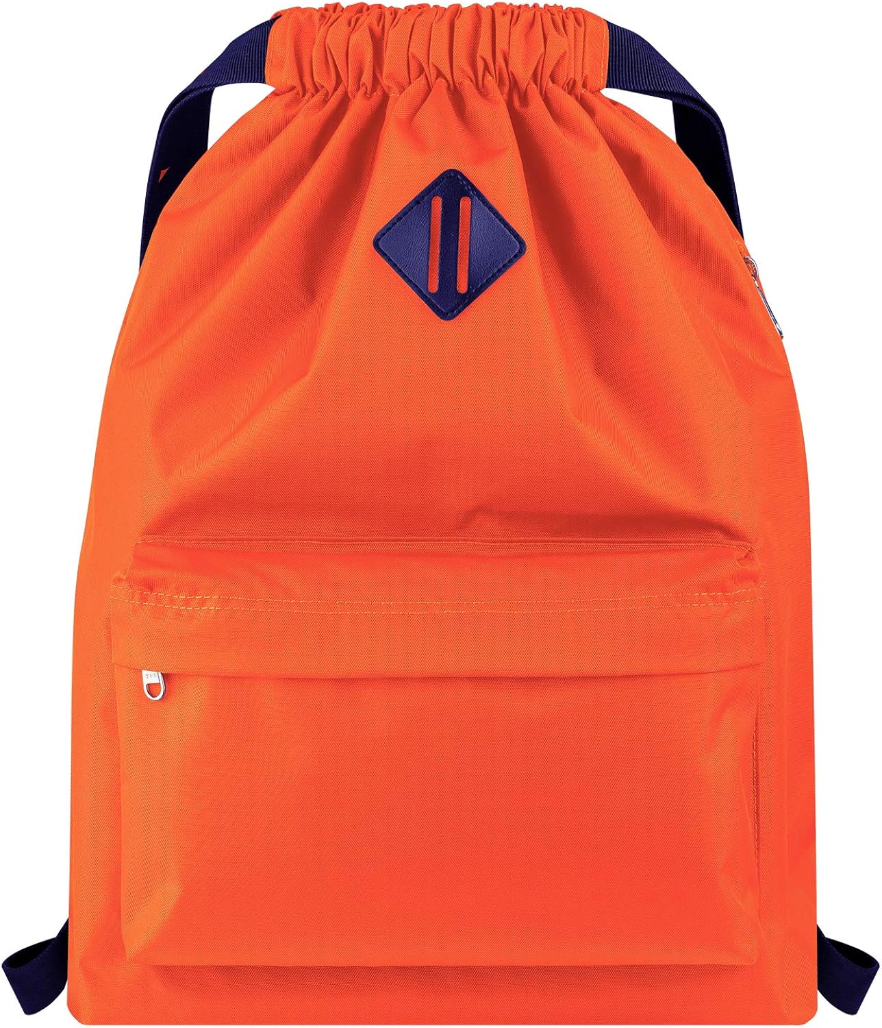 Vorspack Drawstring Backpack Water Resistant String Bag Sports Gym Sack with Side Pocket for Men Women