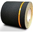 S&X Heavy Duty Anti Slip Tape 6 Inch x 60 Ft, 2X Longer Enhanced Adhesive Grip Tape with Reflective Strip, Outdoor Stair Treads Non-Slip for Steps Ramps Boats Decks Long-Lasting