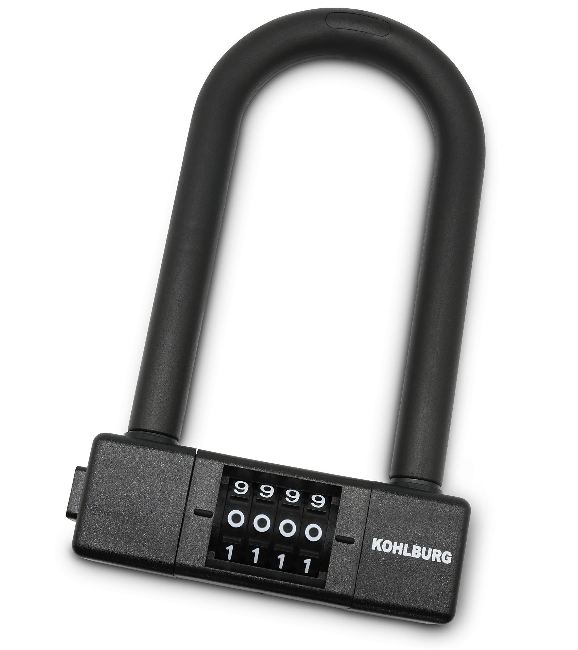 KOHLBURG Small and Very Light u-Lock - Secure Bicycle Lock with Bracket - u Lock 15mm Thick with Combination - Combination ulock for Racing Bike & e-Bike