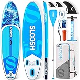 SLOOSH Inflatable Stand Up Paddle Board, 10'6" Paddle Boards with Premium Accessories, Non-Slip EVA Deck, Ultra-Light Carry Bag Pump, Ripple SUP for Youth & Adults of All Skill Levels