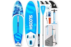 SLOOSH Inflatable Stand Up Paddle Board, 10'6" Paddle Boards with Premium Accessories, Non-Slip EVA Deck, Ultra-Light Carry Bag Pump, Ripple SUP for Youth & Adults of All Skill Levels