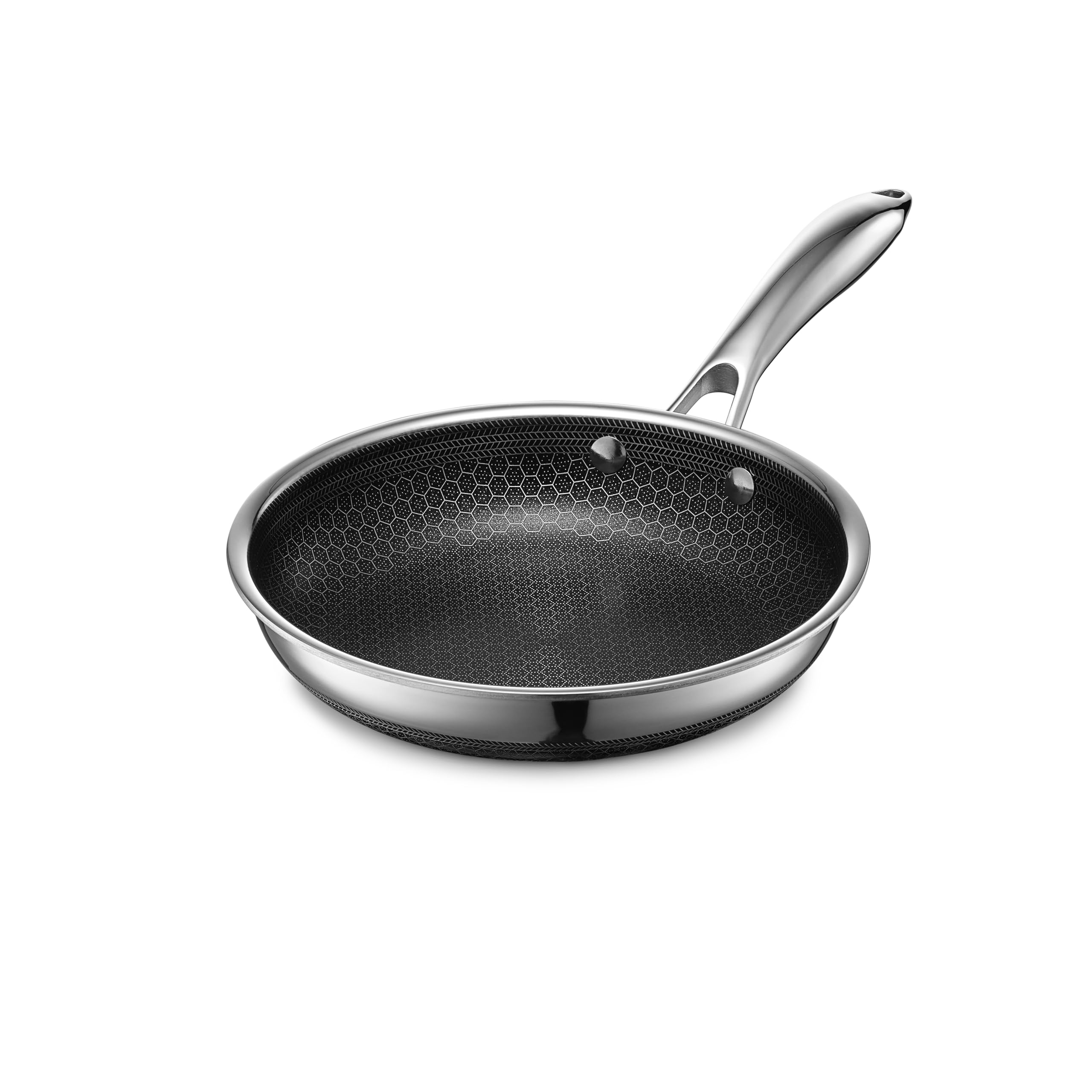 HexClad Hybrid Nonstick Frying Pan, 20 cm, Stay-Cook Handle, Dishwasher and Oven Safe, Induction-Ready, Compatible with All Cooktops — image 1