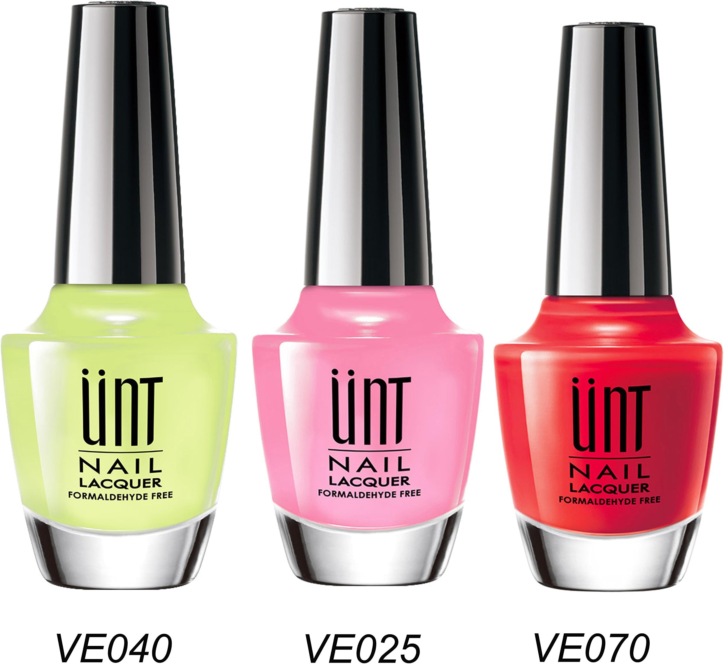 UNT Nail Polish Nail Lacquer Set, 3 Pcs Finger Nail Polish Enamel, 15ml/0.5oz (VE040+VE070+VE025)