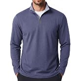 COOFANDY Mens Quarter Zip Pullover Golf Shirts Casual Mock Neck Sweatshirt | 1/4 Zip, Golf Polo, Long Sleeve, Lightweight, Moisture Wicking, Business Casual, Contrast Striped Collar, Sun Protection