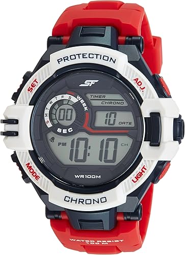 sonata grey dial digital watch