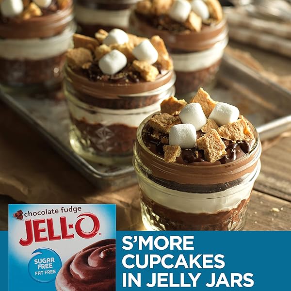 JELL-O INSTANT CHOCOLATE FUDGE SUGAR-FREE FAT FREE PUDDING & PIE FILLING (1.4 OZ BOX)