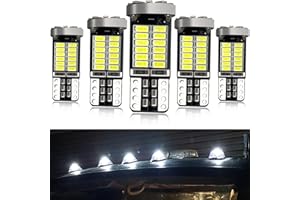 Gorromp LED Roof Cab Marker Lights Bulbs for Ford 1999-up F150, 2000-up F250 F350 F450 F550 Super Duty White LED Front Up Top Clearance Marker Lamps Bulbs
