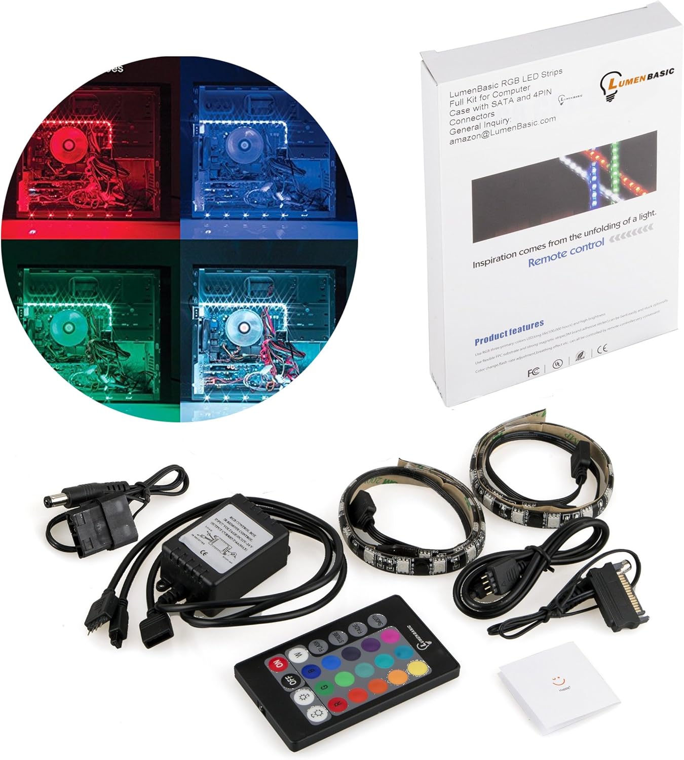 Home & Garden LED Strip Light Computer Case Full Kit RGB PC