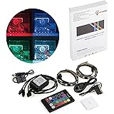 LumenBasic Computer Case LED Strip Full Kit SATA 4 pin RGB 5050 SMD 2pcs 18leds 30cm Remote Controller for Desktop Computer Light Mid Tower Case
