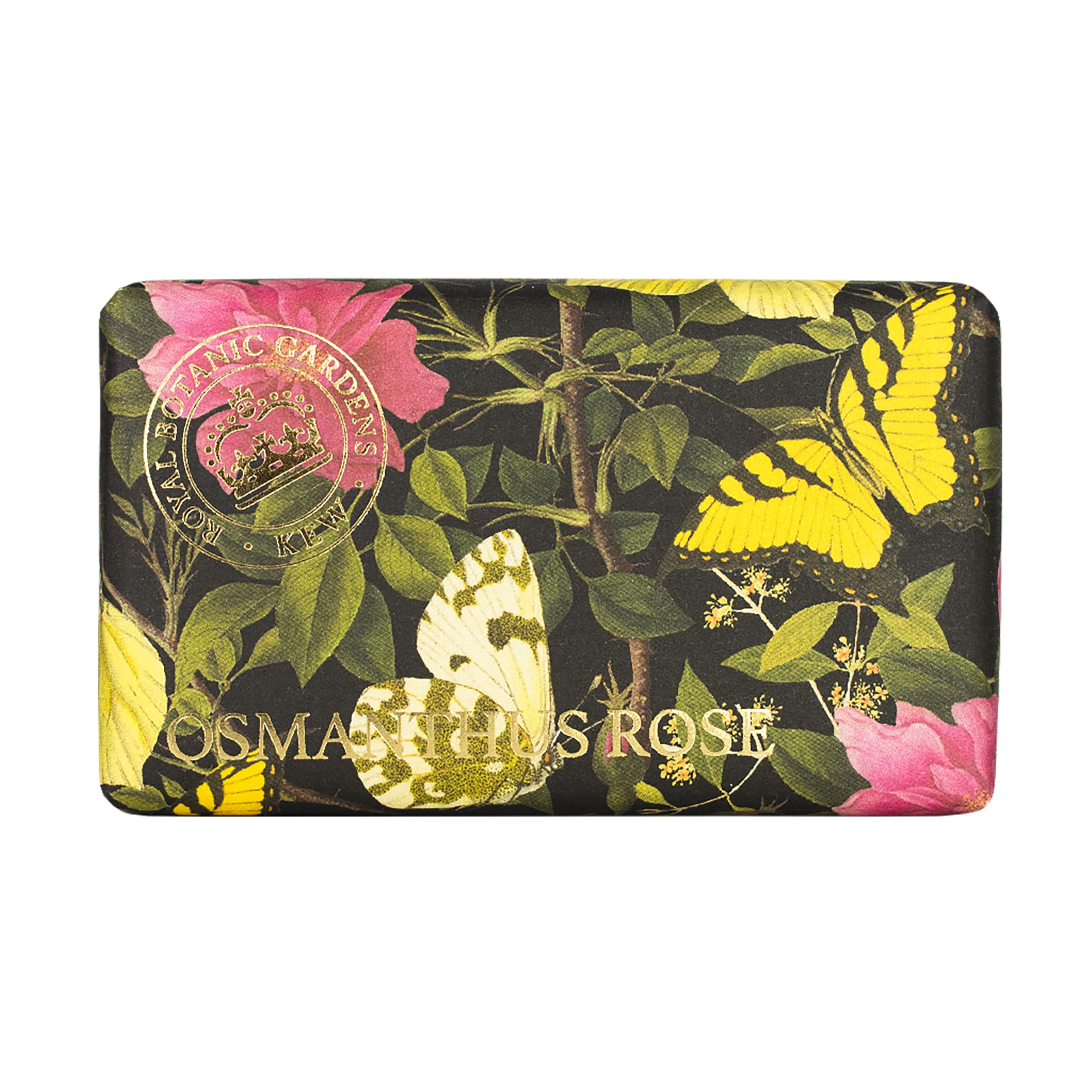 The English Soap Company Kew Gardens Osmanthus Rose Soap - Luxury Vegan Soap Bar Enriched with Shea Butter - Exotic Floral Rose Scent, Moisturising, Cruelty-Free, Made in England - 240g