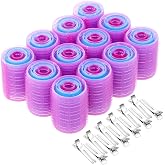 Anezus Self-Grip Rollers Set - 60 Pcs Multicolored Curlers and Clips for Hairstyling