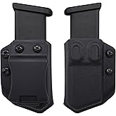 ZOEKIM Universal Mag Carrier IWB/OWB Magazine Holster Fits for 9mm/.40 Double Stack, Right & Left Hand Ambidextrous Concealed Carry, 2Pack