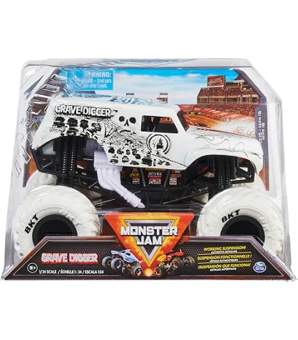 Amazon.com: Hot Wheels Monster Jam 1:24 Grave Digger (Grim