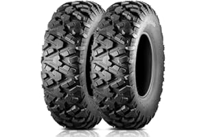 MaxAuto AT25x8-12 ATV UTV Tires, 25x8x12 All Terrain ATV Tires for All Trail Tire, 25 8 12 Mud Sand Off-Road Tire 205/80-12, 6PR Tubeless, 2 Pack