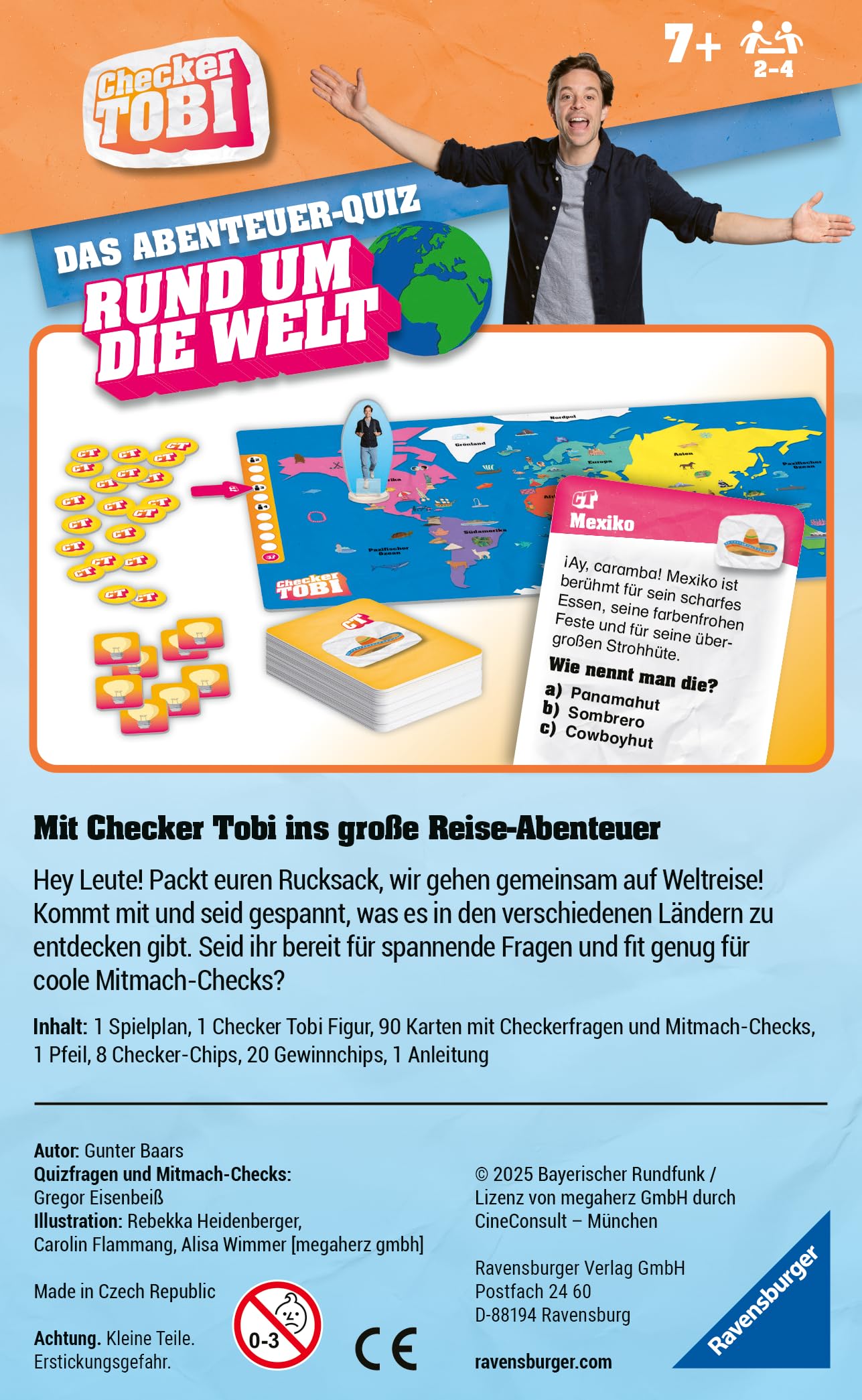 Ravensburger 22492 - Checker Tobi - Rund um die Welt - Das Abenteuerquiz für Kinder ab 7 Jahren, Quiz & Mitmachspiel für Kinder und Familien, für 2-4 Spieler 3