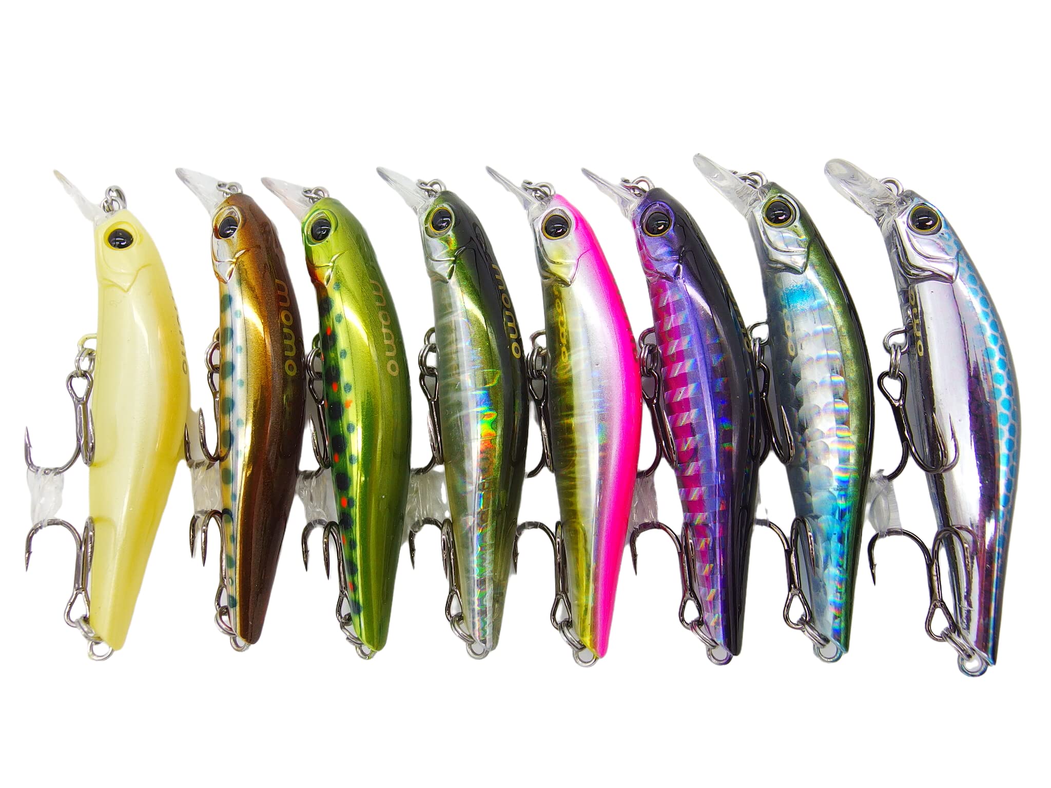 momolures - ULTIMA ARTIST SWIMMER 60mm Sinking Minnow for LRF, Bass, Seabass, Pike, Trout, Salmon lure fishing (8 Pieces Assort)
