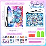Flnlano Diamond Art Bag Craft Kit for Girls 6-12 Travel Storage Gift view 7
