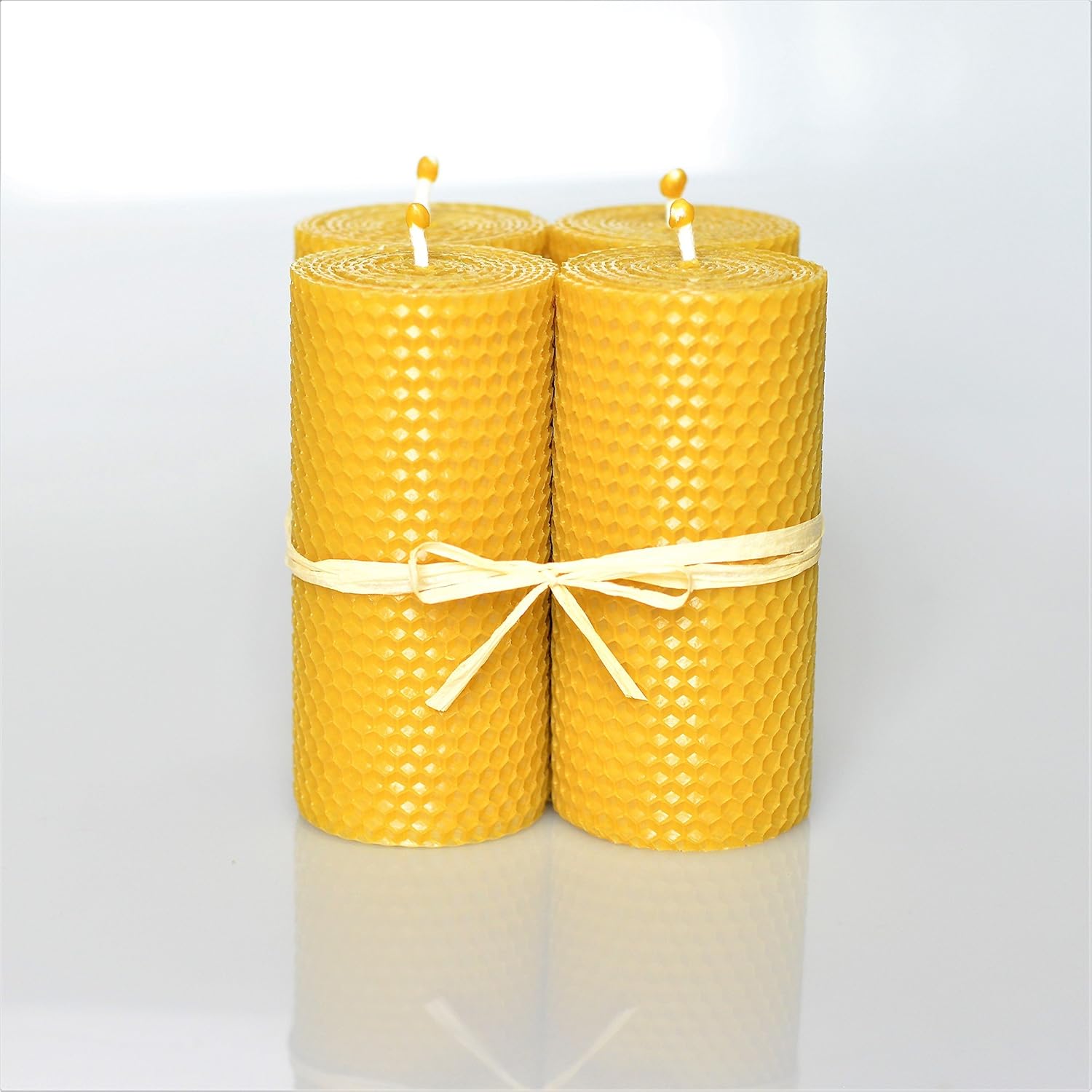 100 Stück Bienenwachskerzen Blau - Dünne Stabkerzen 16cm Für Kirche, Rituale & Deko