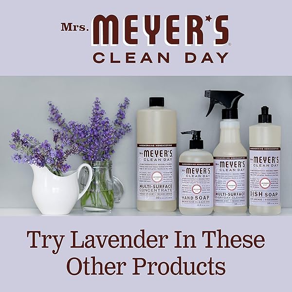 MRS. MEYER’S CLEAN DAY MULTI-SURFACE EVERYDAY CLEANER, CRUELTY FREE FORMULA, LAVENDER SCENT, 16 OZ- PACK OF 3
