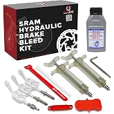 BleedZone SRAM Brake Bleed Kit with 250ml DOT 5.1 Fluid and Edge Tool | Dual Reusable Syringes, M5 Hoses, Service Block, Torx Wrench, Avid Formula Hayes Compatibility