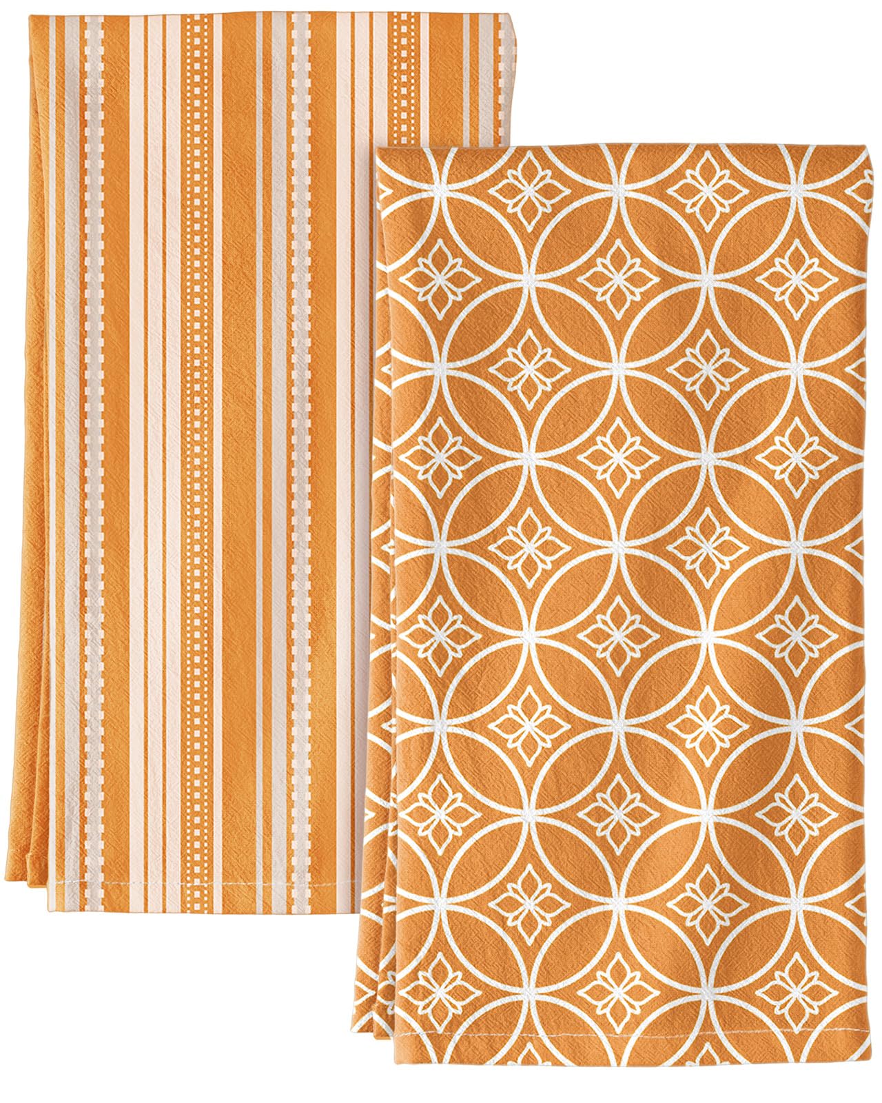 Photo 1 of **MISSING PARTS**
Miss Adola 2 Pack Flour Sack Kitchen Towels - 16x26 Inch Cotton Dish Towels with Hanging Loop Reusable Geometric Boho Modern Retro Tea Towel Absorbent Dishcloths Home Decor, Orange Stripe