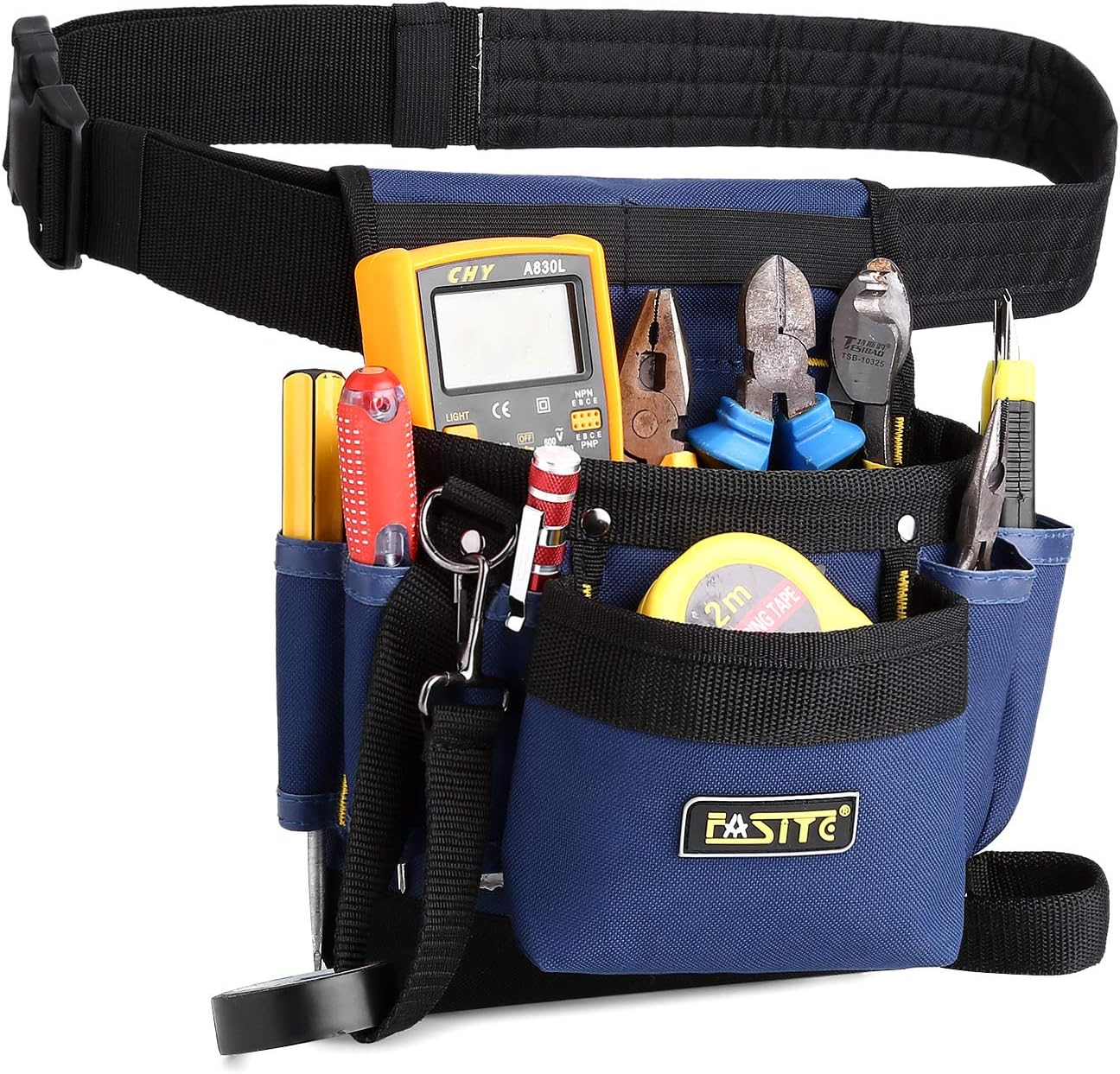 BAIGIO Utility Waist Tool Bag Canvas Tool Organizer Pocket Small Belt