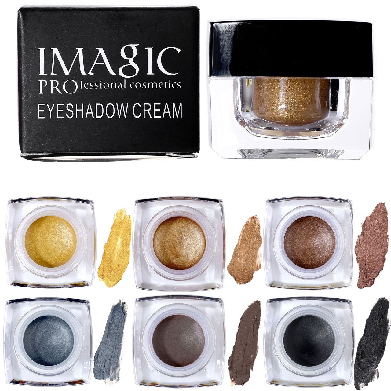 CCbeauty 6 Colors Waterproof Shimmer Makeup Glitter Cream Eyeshadow Palette Set, Long Lasting Mulfunctional Make up Set #2