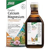 Floradix Calcium Magnesium Liquid Mineral & Vitamin Formula - Bone Support Supplement with Calcium, Magnesium, Vitamin D & Zinc - Vegetarian & Non-GMO - 8.5 fl oz